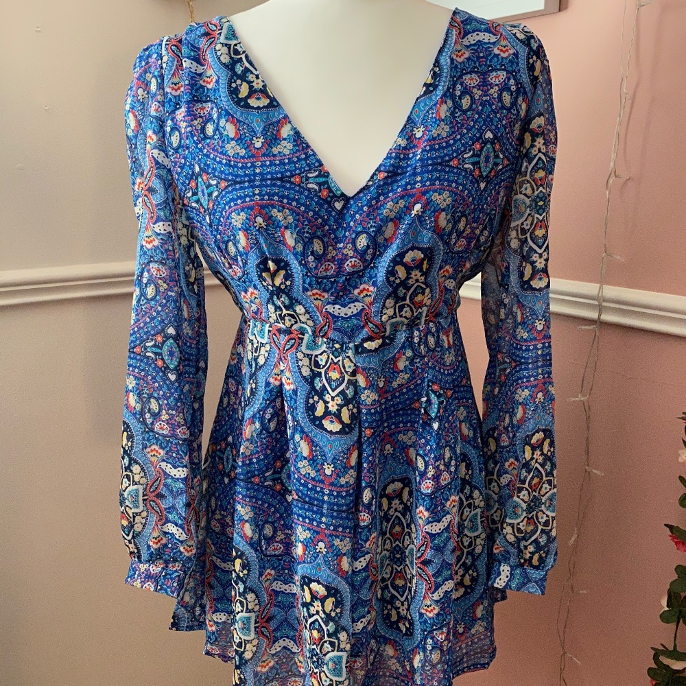 Printed short romper